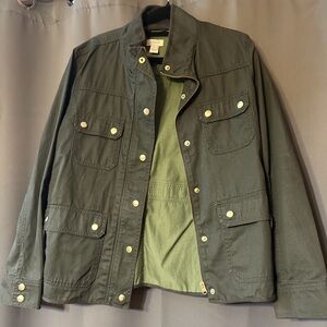 J. Crew Dark Olive Military Jacket